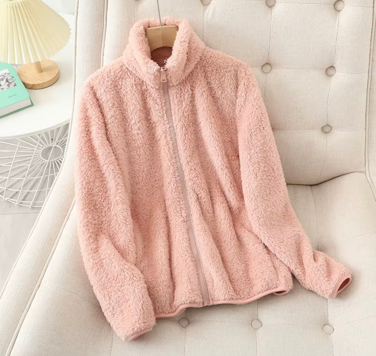 Women’s Fleece Jacket – Warm Fluffy Zip-Up Winter Coat