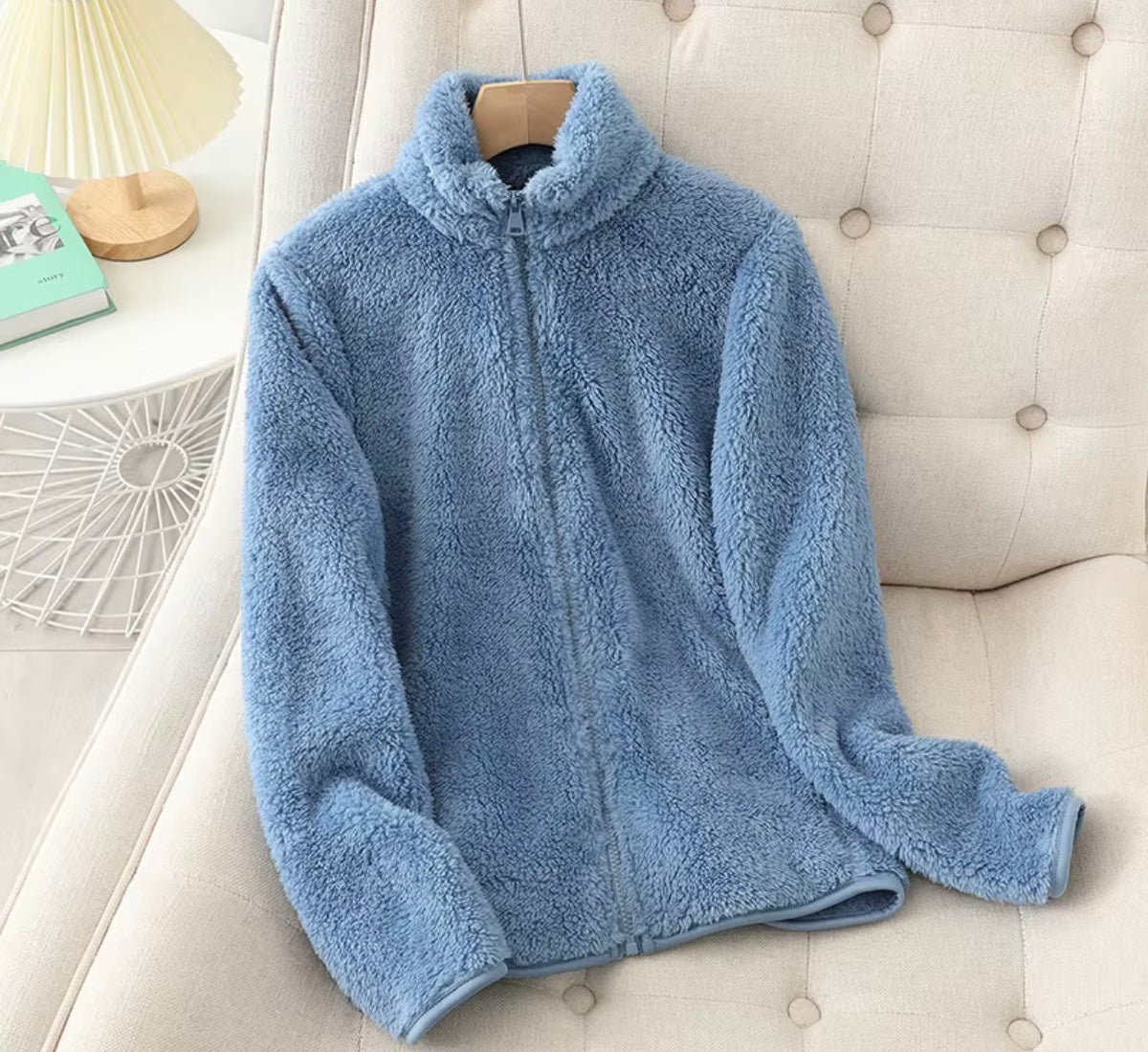 Women’s Fleece Jacket – Warm Fluffy Zip-Up Winter Coat