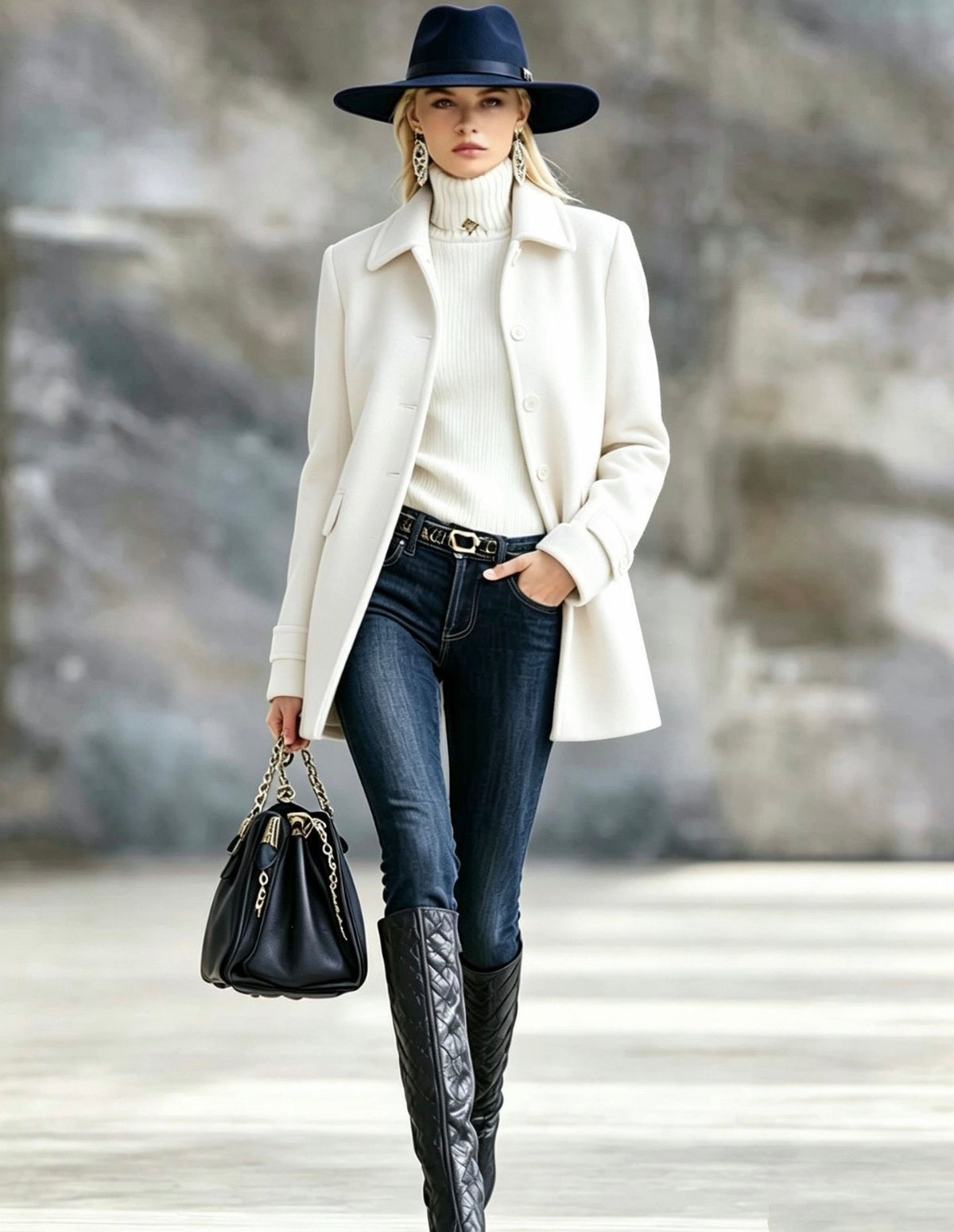 Women’s Elegant Wool-Blend Short Coat – Single-Breasted Button Jacket, Classic Autumn Winter Outerwear